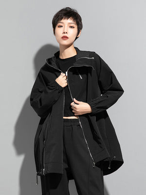 Chaqueta elegante negra para mujer