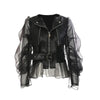 Black Stylish Moto Jacket Women's