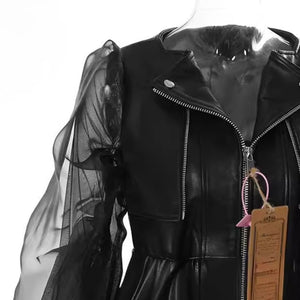 Black Stylish Moto Jacket Women's