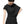 Black T Shirt Fitted Women's - product view on white background