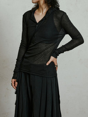 Black T Shirt For Women Long Sleeve