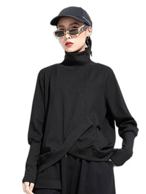 Black T Shirt Women - product view on white background