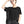 Black T Shirt Women Cotton - product view on white background