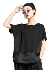 Black T Shirt Women Cotton