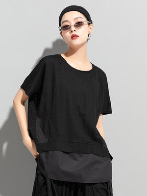 Black T Shirt Women Cotton