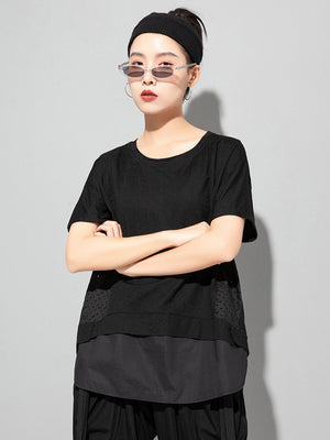 Black T Shirt Women Cotton