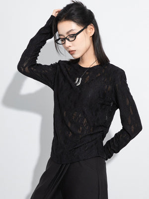 Black T Shirt Women Full Sleeves