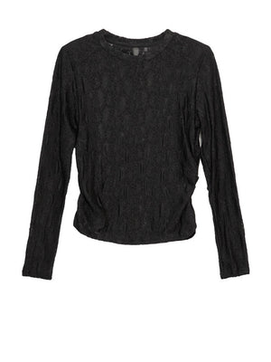 Black T Shirt Women Full Sleeves