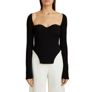 Black T Shirt Women Square Neck