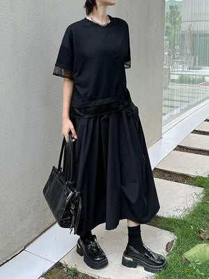 Black T-shirt Women with Short Sleeve Fashion