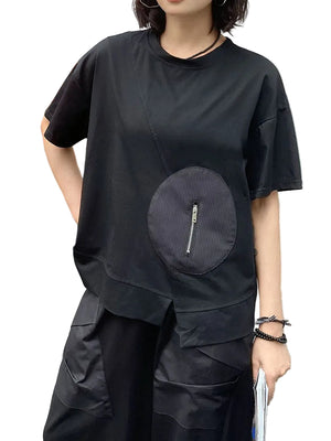 Black T Shirts With Pocket Women's