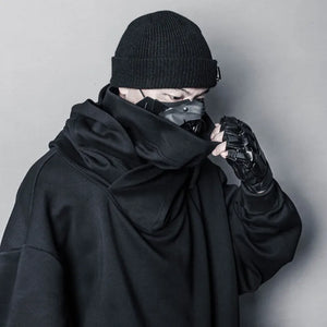 2024 Tactical Techwear Hip Hop Punk Knitted Hat Men Women Street Casual Ribbon Metal Buckle Function Caps Gorro Hombre