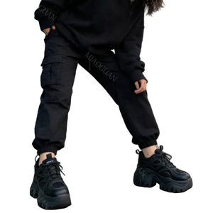 Black Thick Platform Sneakers