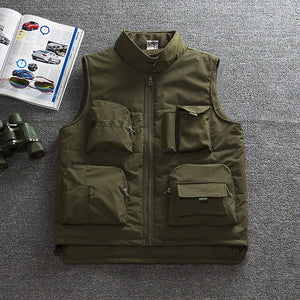 Black Thicken Cargo Vest