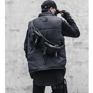 Black Thicken Cargo Vest