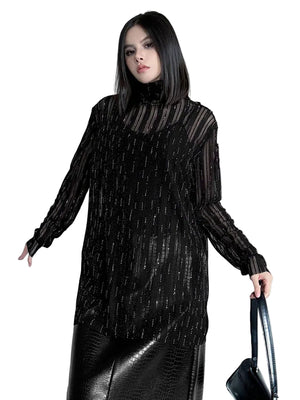 Black Turtleneck T Shirt Women's