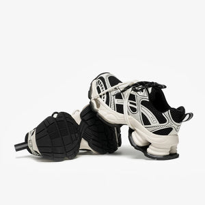 Black White Chunky Sneakers — women chunky platform sneakers
