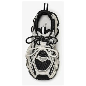 Black White Chunky Sneakers — women chunky platform sneakers