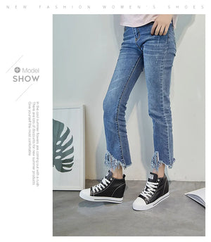 Black White Platform Sneakers