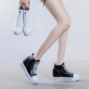 Black White Platform Sneakers