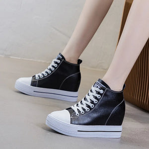 Black White Platform Sneakers