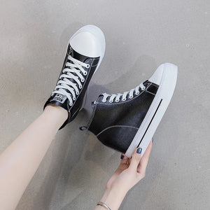 Black White Platform Sneakers