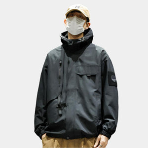 Black Windbreaker Jacket