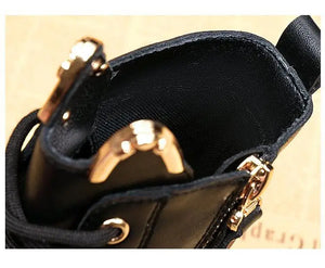 Black Winter Lace Up Boots