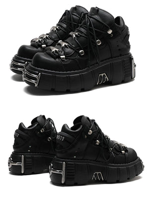 Black Women's Lace Up Ankle Boots