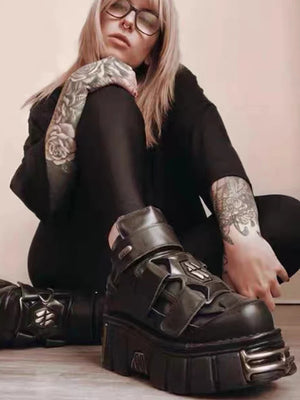 Black Women's Lace Up Ankle Boots