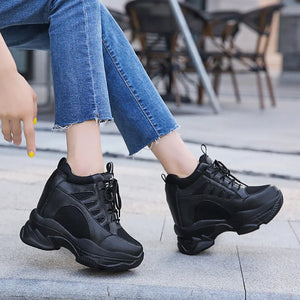 Black Womens Platform Sneakers