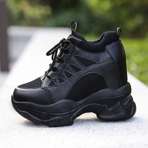 Black Womens Platform Sneakers