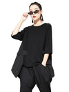 Black Women's T Shirts with Round Neck