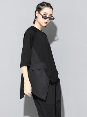 Black Women's T Shirts with Round Neck