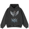 Black Y2K Graphic Hoodies