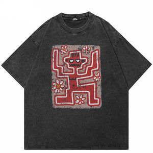 Black Y2K Graphic Tees