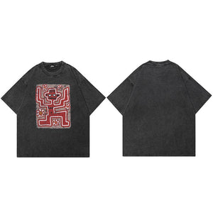 Black Y2K Graphic Tees