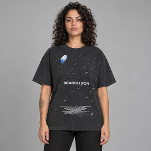 Black Y2K Streetwear T Shirts – worn by a woman