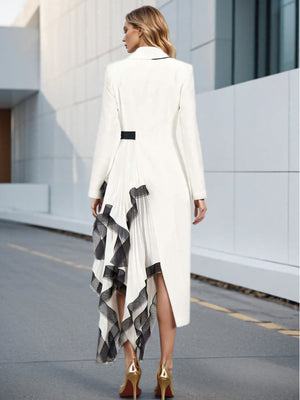 Blazer Asymmetric Jacket Women Spring Long