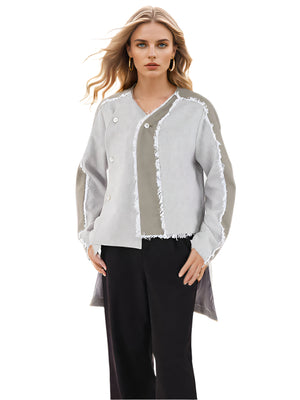 Blazer Asymmetric Women Jacket Spring