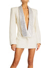 Blazer Backless Women Jacket Spring