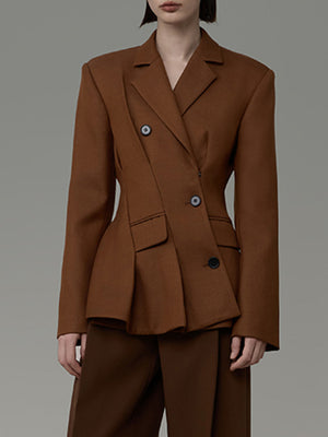 Blazer Brown Jacket Women Spring