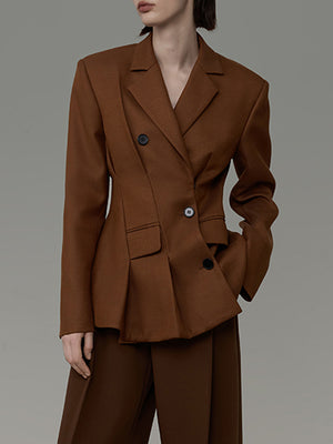 Blazer Brown Jacket Women Spring