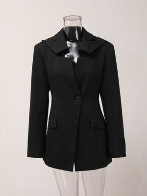 Blazer Cut Out Jacket Women Spring