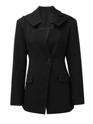 Blazer Cut Out Jacket Women Spring