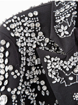 Blazer Irregular Rhinestone Women Jacket Spring