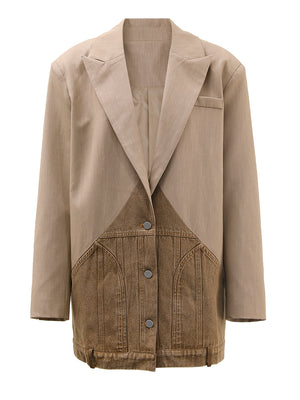 Blazer Jacket Women Spring Denim