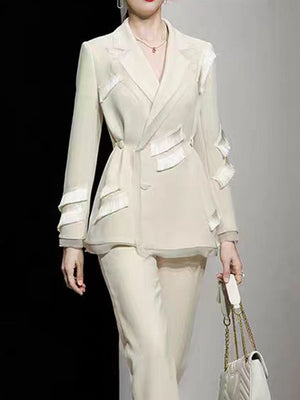 Blazer Notched Women Spring Jacket