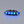 Blue Cyberpunk Helmet Lamp, the lamp alone, lit, front view