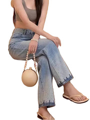 Blue Fashion Jeans Women's Y2K